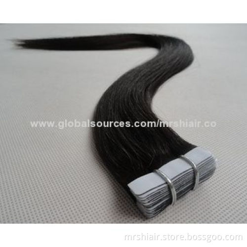 1B# natural black tape hair extensions remy brazilian beauty women human straight hair